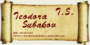 Teodora Subakov vizit kartica